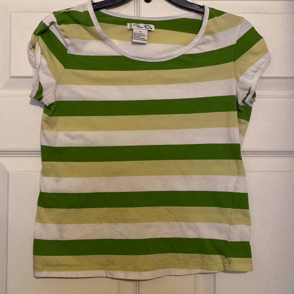 Women’s Green Striped Shirt